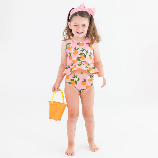 Orange You The Sweetest Reversible Peplum Tankini