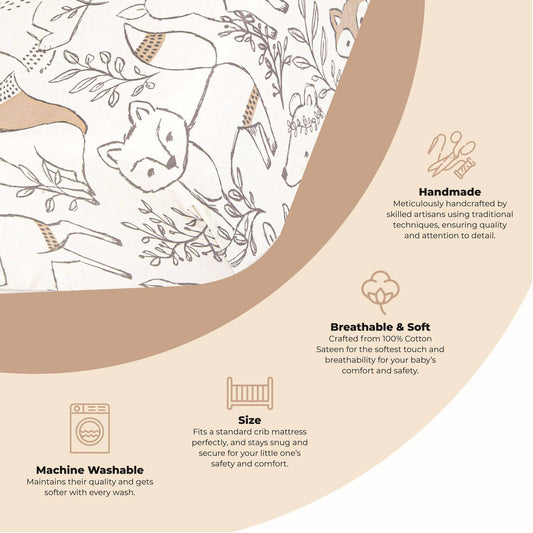 Ezra Woodland Crib Sheet
