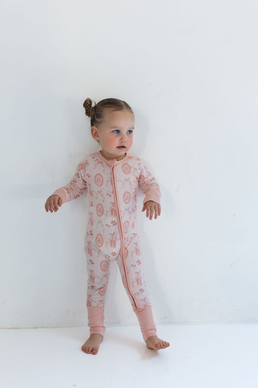 Ballet Slippers Zipper Romper