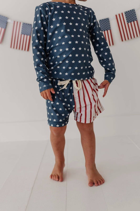 American Flag Swim Shorts