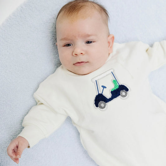 Golf Cart Blue Sweatshirt Bubble