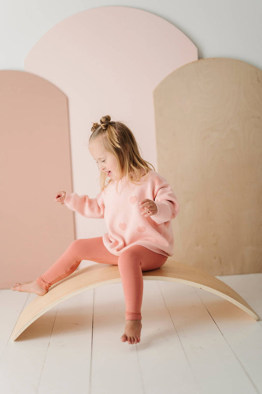 Basic Leggings in Dark Rose