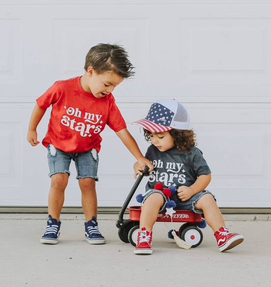 Oh My Stars | Kids 4th of July Star Tee