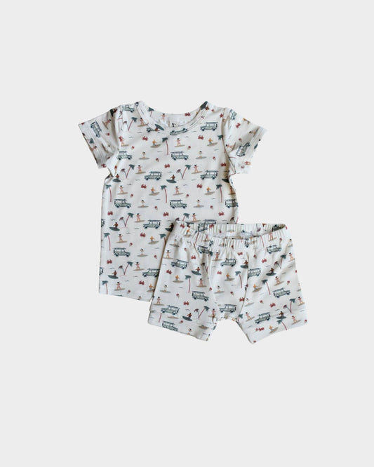 Bamboo Surf Summer Lounge Shirt and Short Set