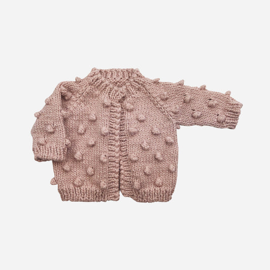 Popcorn Cardigan in Blush