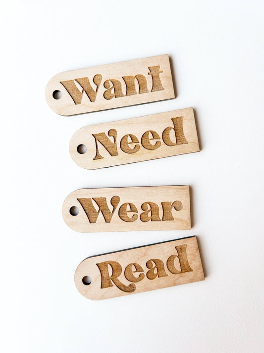 Want, Need, Wear, Read - Simple Present Tags