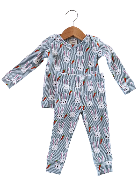 Organic Waffle 2-Piece Set, Brother Bunny
