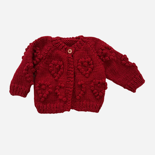 Red Heart Popcorn Cardigan | Baby & Kid Sweater