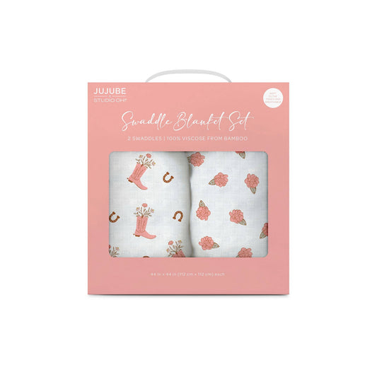 Bloomin' Boot Swaddle Blanket Set