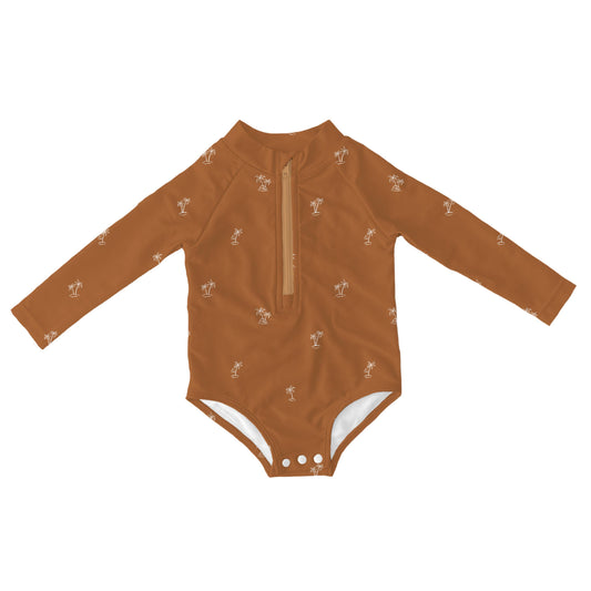 Island Vibes Long Sleeve Swimsuit - UPF 50