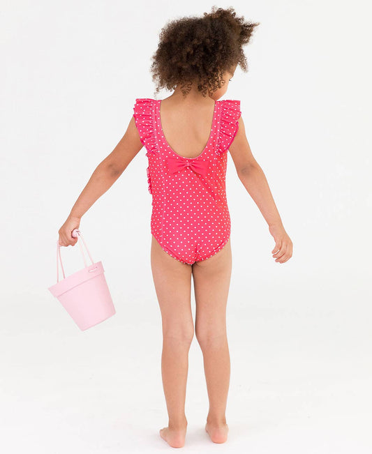 Hot Pink Heart Waterfall One Piece
