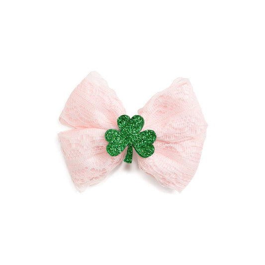 Shamrock Lace St. Patrick's Day Bow Clip