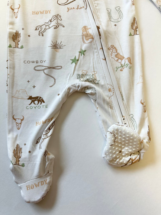 2 Way Zipper Footie, Wild Wild West