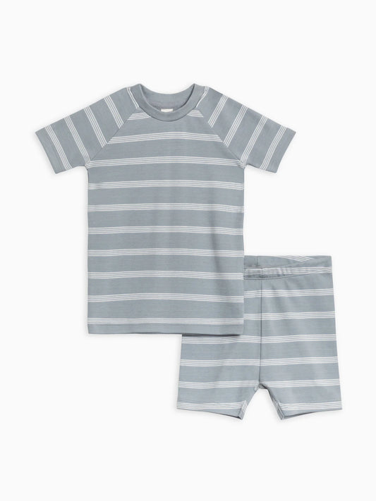2-Piece Short Sleeve Jammie Set - Drew Stripe / Mist