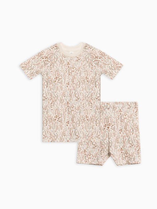 2-Piece Short Sleeve Jammie Set - Marine Floral