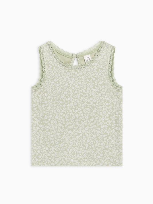 Selene Lace Tank - Gwen Floral / Mint