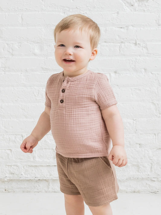 Jude Muslin Short - Truffle