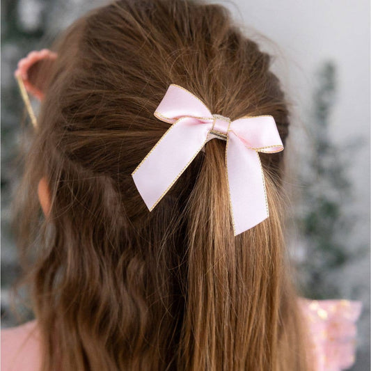 Blush Coquette Bow Hair Clip