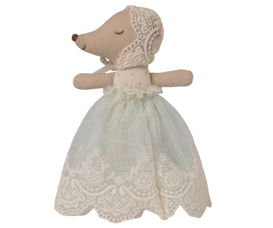 Baby mouse in gown - Mint (Available Mid June)