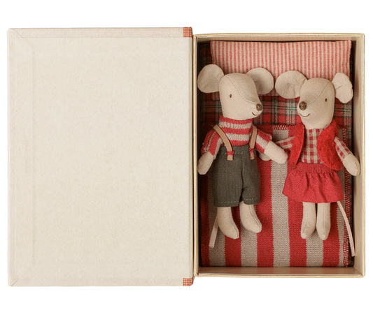Christmas twin mice, Little sister and brother in book (Preorder - Available Mid September)