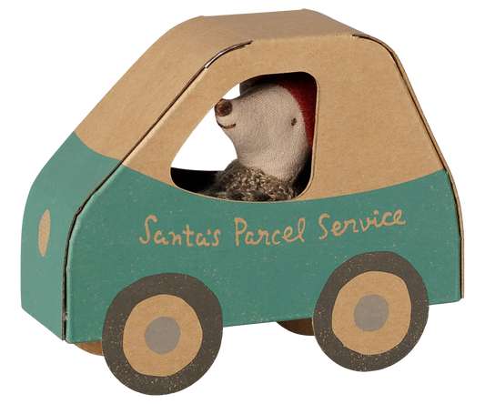 Christmas mouse, Little brother in car box (Preorder - Available Early November)