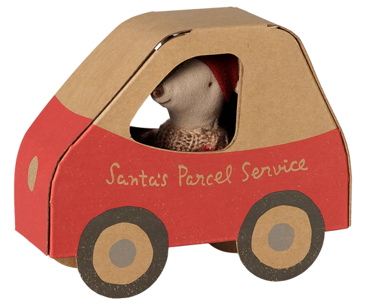 Christmas mouse, Little sister in car box (Preorder - Available Early November)