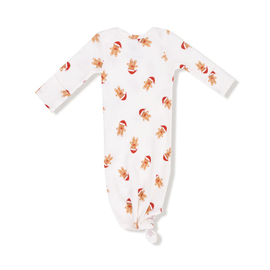 Baby wrap with gingerbread man pattern on a white background