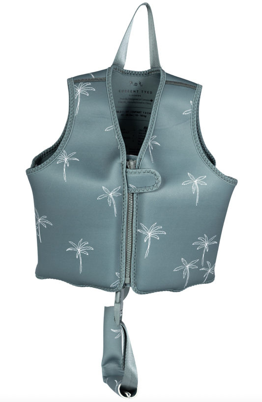 Green palm swim vest