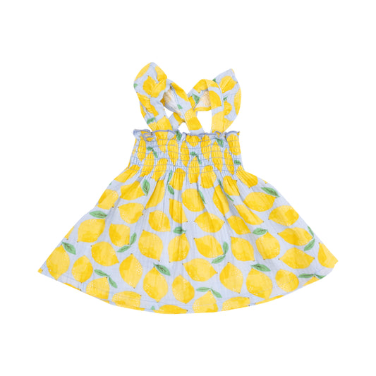 Sunny Lemons Ruffle Strap Smocked Top