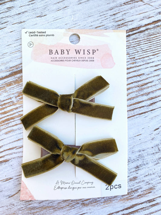 Velvet Pigtail Pinch Alligator Hair Clips