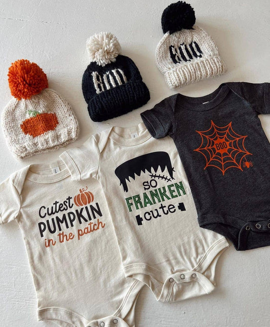 Pumpkin Hand Knit Beanie Hat Baby & Kids