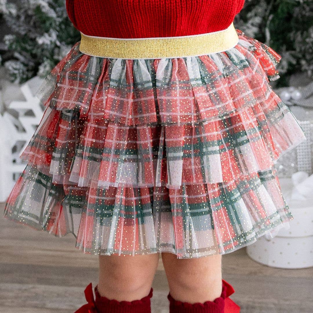 walmart womens christmas dresses Christmas Plaid Tiered Tutu - Dress Up Skirt