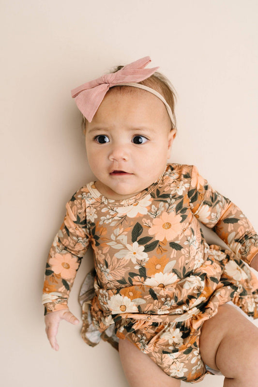 Autumn Bloom Bodysuit Bamboo Dress