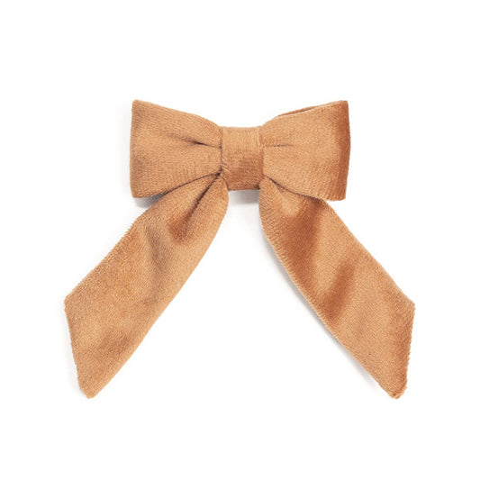 Spice Velvet Coquette Bow Clip - Fall Hair Bow