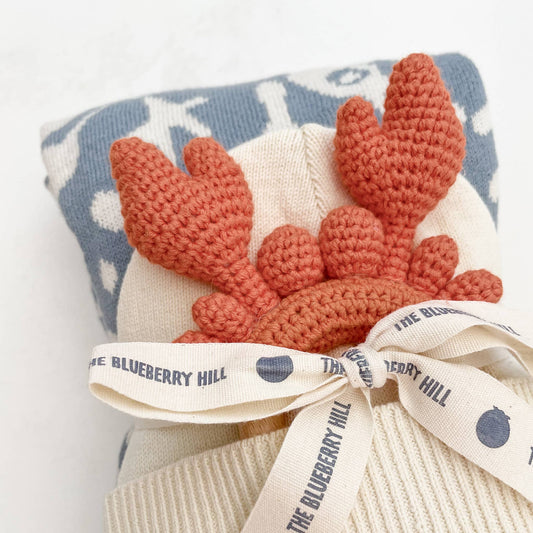 Crab | Cotton Crochet Rattle Teether