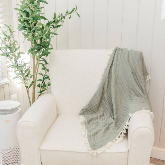 6 Layer Muslin Blanket in Fern