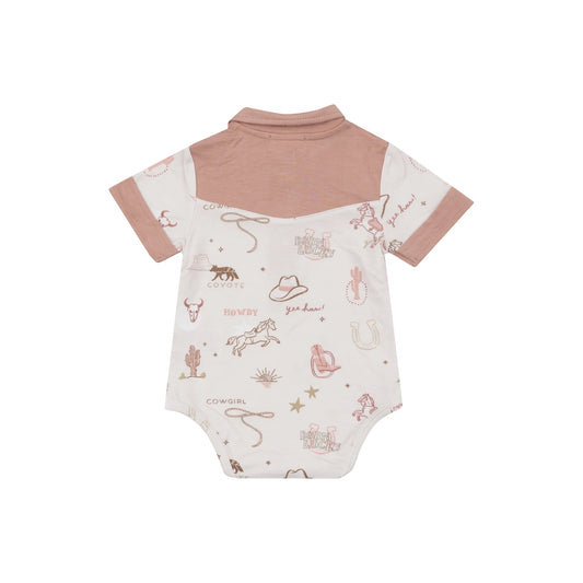 Wild West Cowgirl Pink Bodysuit