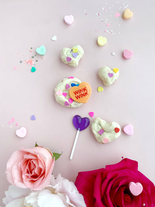 Valentine Candy Hearts Mini Dough-To-Go Sensory Play Kit