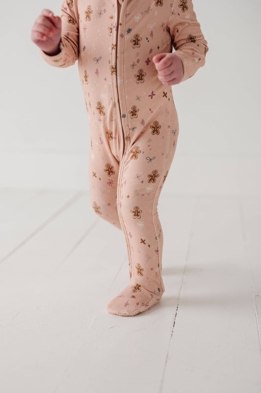 Gingerbread Footie Romper