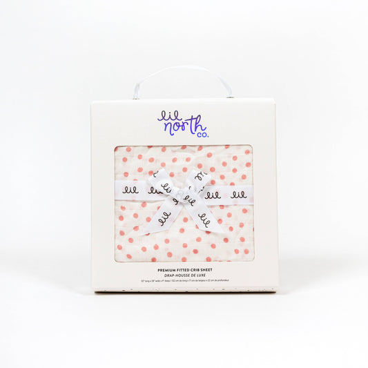 Blush Dots Bamboo Muslin Crib Sheet