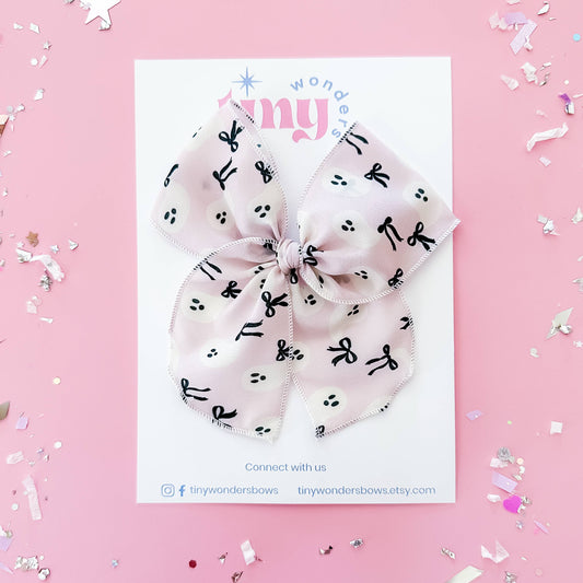 Ghosts with Coquette hair Bows, crepe