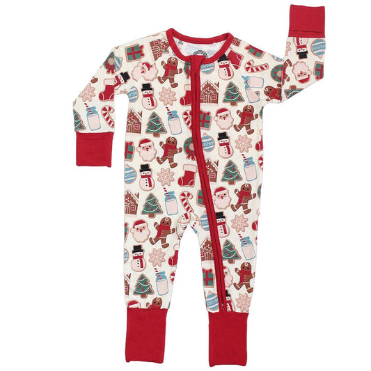 Milk and Cookies Christmas Bamboo Baby Pajamas