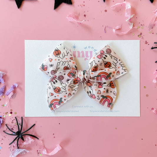 Trick or Treating Ghosts Halloween Hair Bow