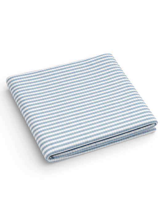 Dusty Blue Stripe / Ribbed Swaddle Blanket - view 2