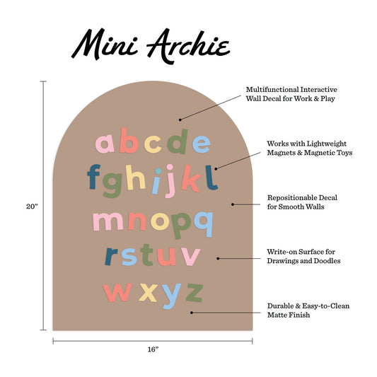 Mini Arch Magnetic Wall Decal in Maple Latte - view 2
