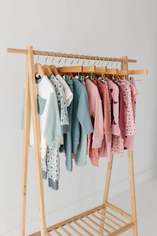 Checkered Girl’s Hearts Bamboo Lounge Set