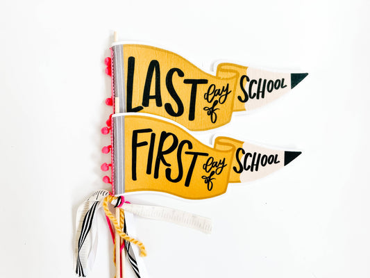 First Day of School Pennant Flag