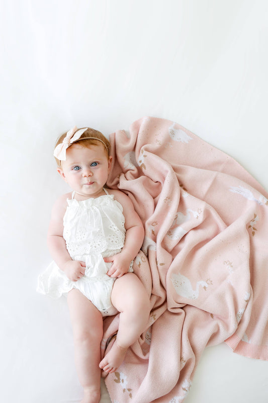 Swan Blanket | Organic Cotton Kids & Baby Decor