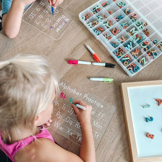 Acrylic Dry-Erase Alphabet Tracing Practice Board