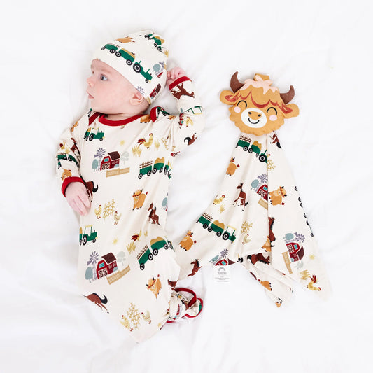 On the Farm Highland Cow Bamboo Lovey